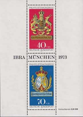 GERMANY - 1973 Stamp Exhibition minisheet (MNH)